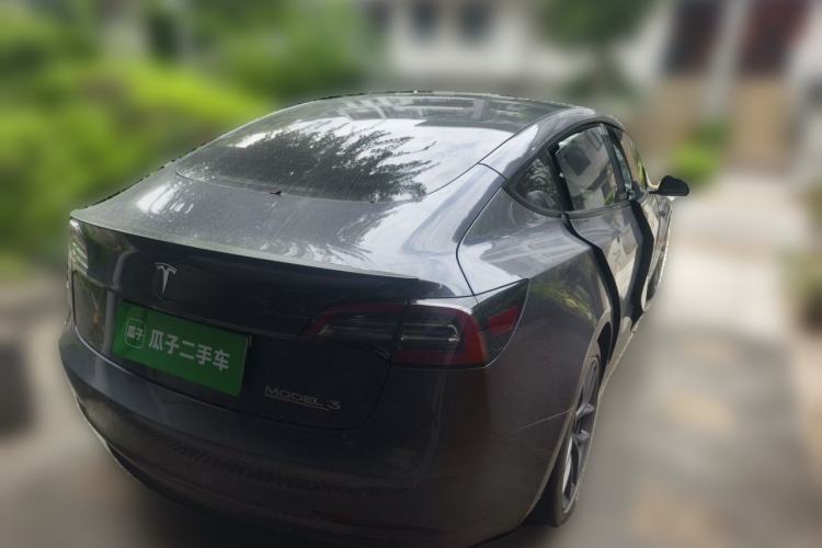 Used Tesla Model 3 2022 Performance High-Performance All-Wheel-Drive Version Rear Right 45 Deg