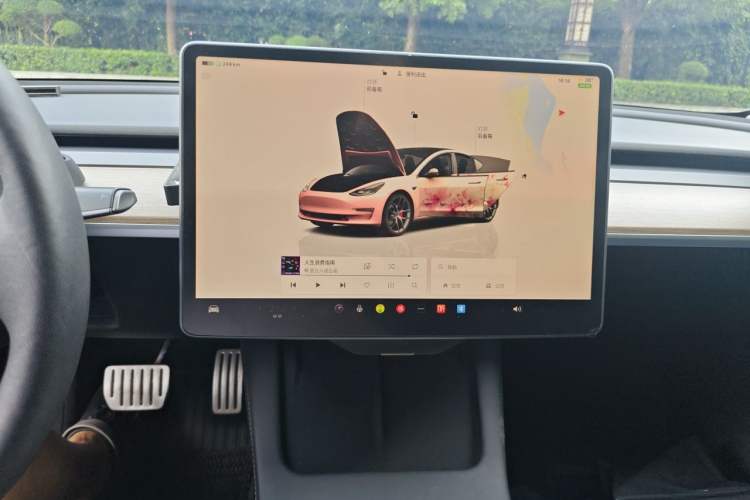 Used Tesla Model 3 2022 Performance High-Performance All-Wheel-Drive Version Audio And AC Panel