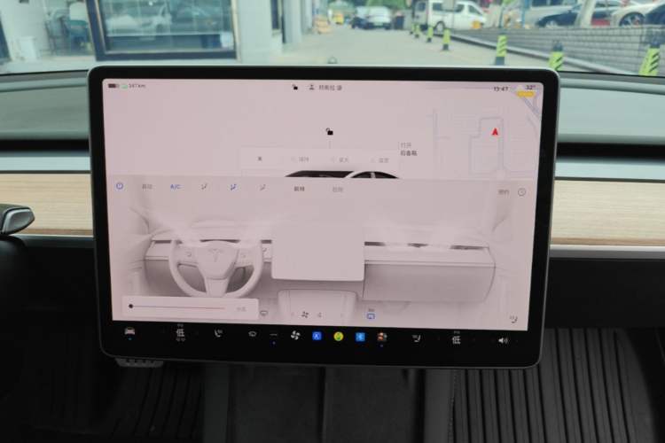 Used Tesla Model 3 2022 Performance High-Performance All-Wheel-Drive Version Audio And AC Panel