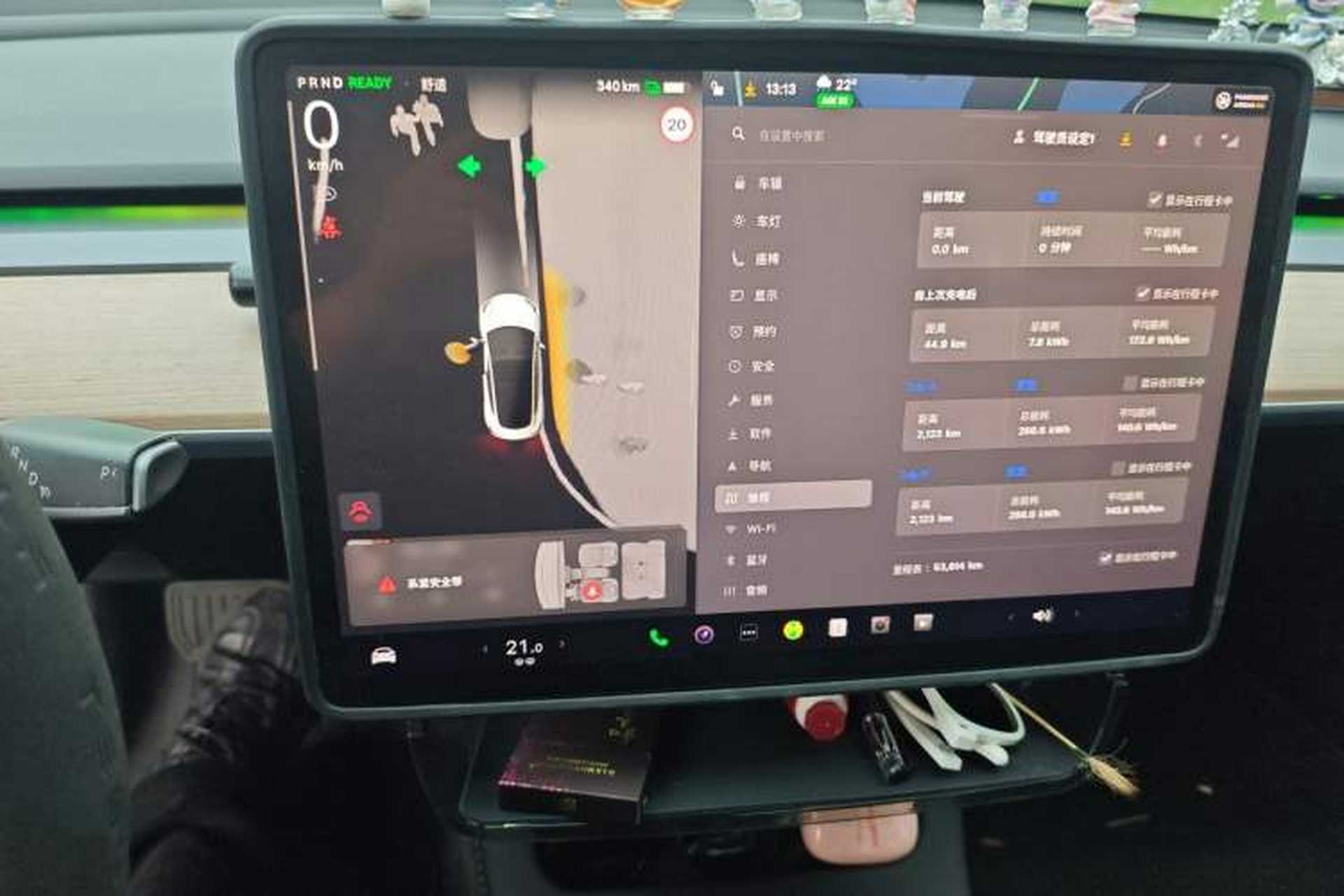 Used Tesla Model 3 2022 Rear-Wheel-Drive Version Audio And AC Panel