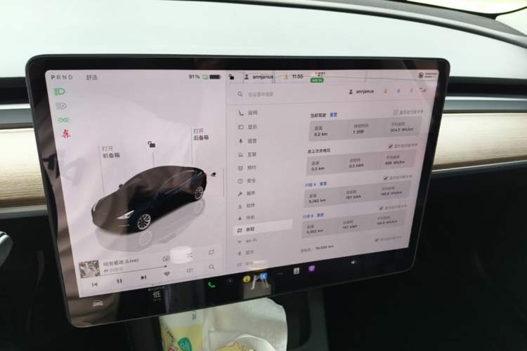 Used Tesla Model 3 2022 Rear-Wheel-Drive Version Audio And AC Panel