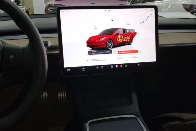 Used Tesla Model 3 2022 Performance High-Performance All-Wheel-Drive Version Audio And AC Panel