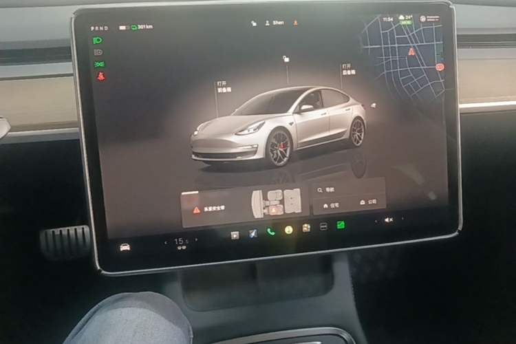 Used Tesla Model 3 2022 Performance High-Performance All-Wheel-Drive Version Audio And AC Panel