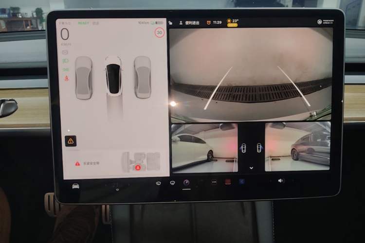 Used Tesla Model 3 2022 Performance High-Performance All-Wheel-Drive Version Audio And AC Panel