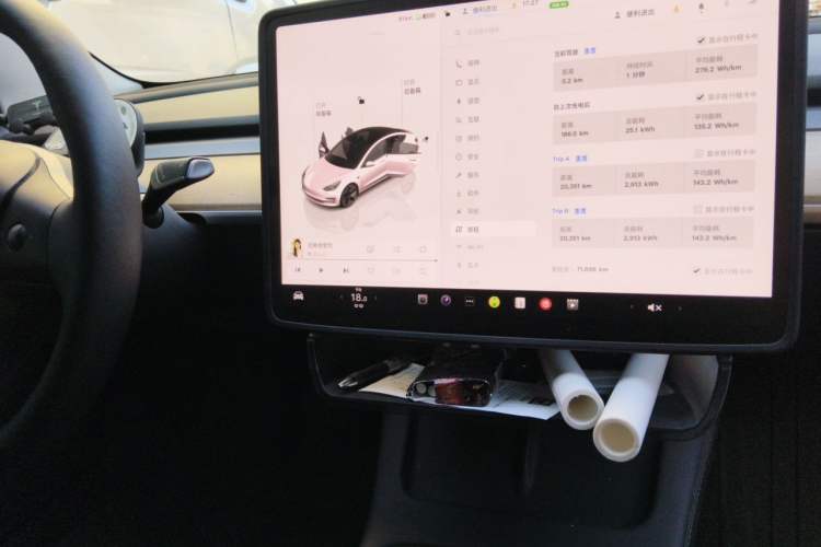 Used Tesla Model 3 2022 Rear-Wheel-Drive Version Audio And AC Panel