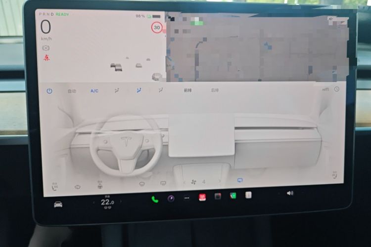 Used Tesla Model 3 2022 Rear-Wheel-Drive Version Audio And AC Panel