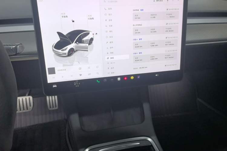 Used Tesla Model 3 2022 Performance High-Performance All-Wheel-Drive Version Audio And AC Panel