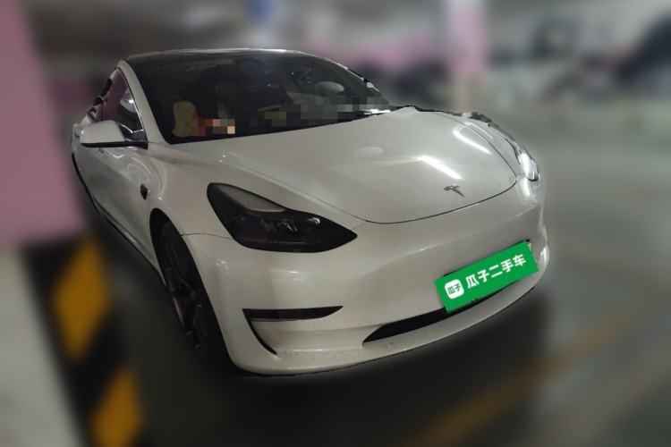 Used Tesla Model 3 2022 Performance High-Performance All-Wheel-Drive Version Front Right 45 Deg