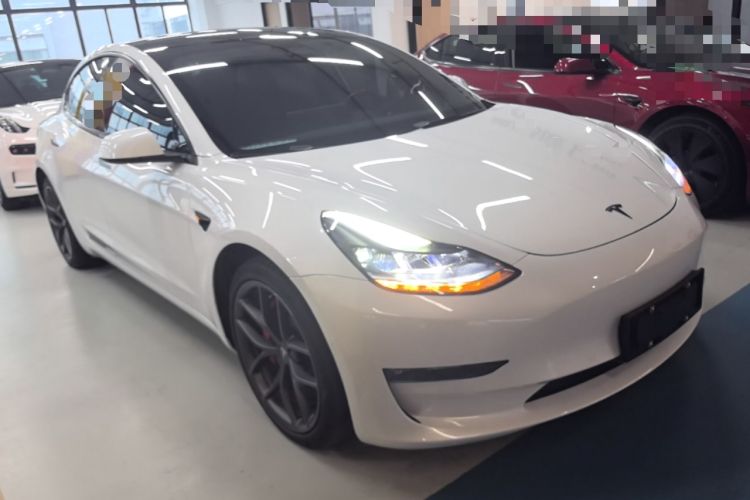 Used Tesla Model 3 2022 Performance High-Performance All-Wheel-Drive Version Front Right 45 Deg