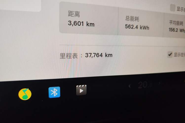 Used Tesla Model 3 2022 Performance High-Performance All-Wheel-Drive Version Odometer Close Up