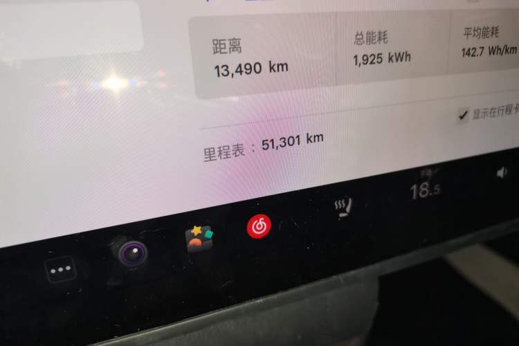 Used Tesla Model 3 2022 Rear-Wheel-Drive Version Odometer Close Up