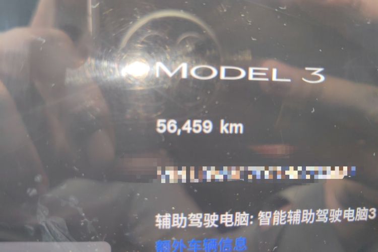 Used Tesla Model 3 2022 Rear-Wheel-Drive Version Odometer Close Up