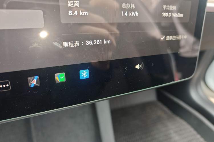 Used Tesla Model 3 2022 Rear-Wheel-Drive Version Odometer Close Up