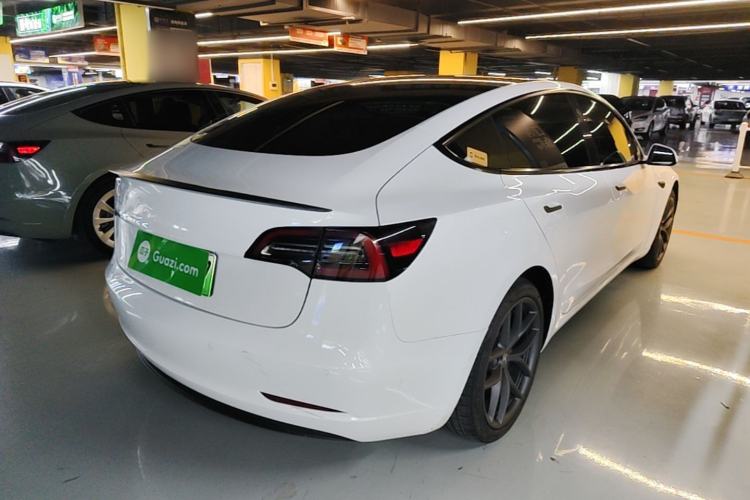 Used Tesla Model 3 2022 Performance High-Performance All-Wheel-Drive Version Rear Right 45 Deg