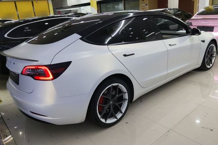 Used Tesla Model 3 2022 Performance High-Performance All-Wheel-Drive Version Rear Right 45 Deg