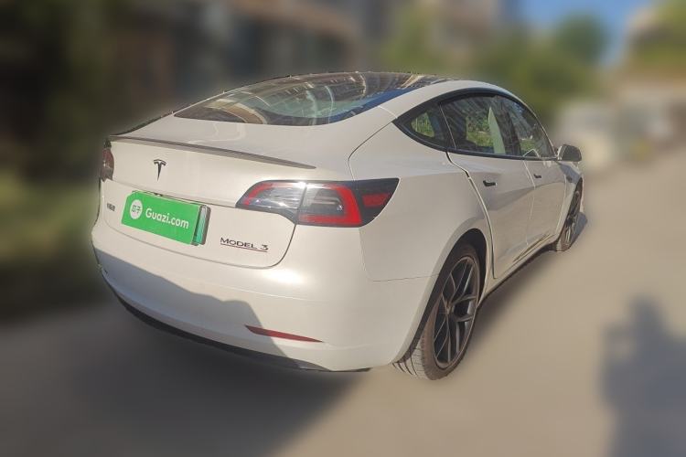 Used Tesla Model 3 2022 Performance High-Performance All-Wheel-Drive Version Rear Right 45 Deg