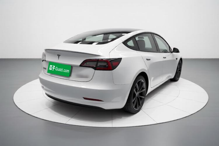 Used Tesla Model 3 2022 Performance High-Performance All-Wheel-Drive Version Rear Right 45 Deg