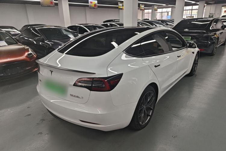 Used Tesla Model 3 2022 Performance High-Performance All-Wheel-Drive Version Rear Right 45 Deg