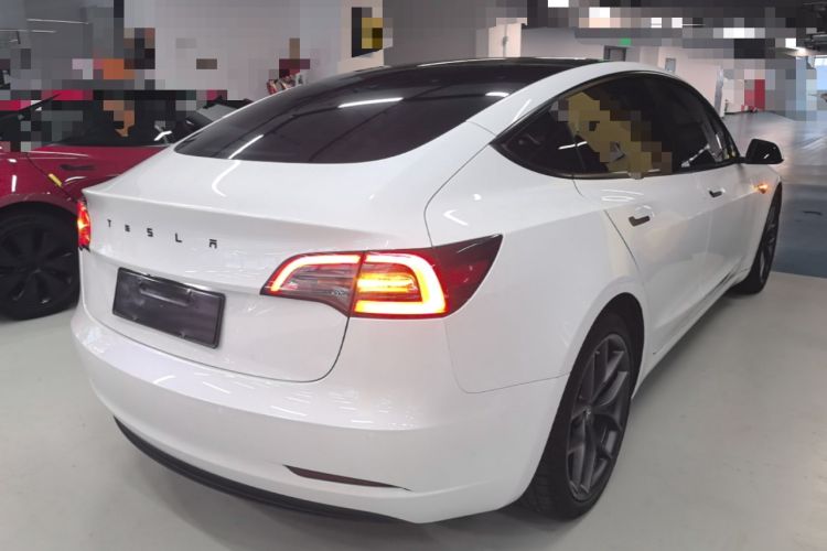 Used Tesla Model 3 2022 Performance High-Performance All-Wheel-Drive Version Rear Right 45 Deg