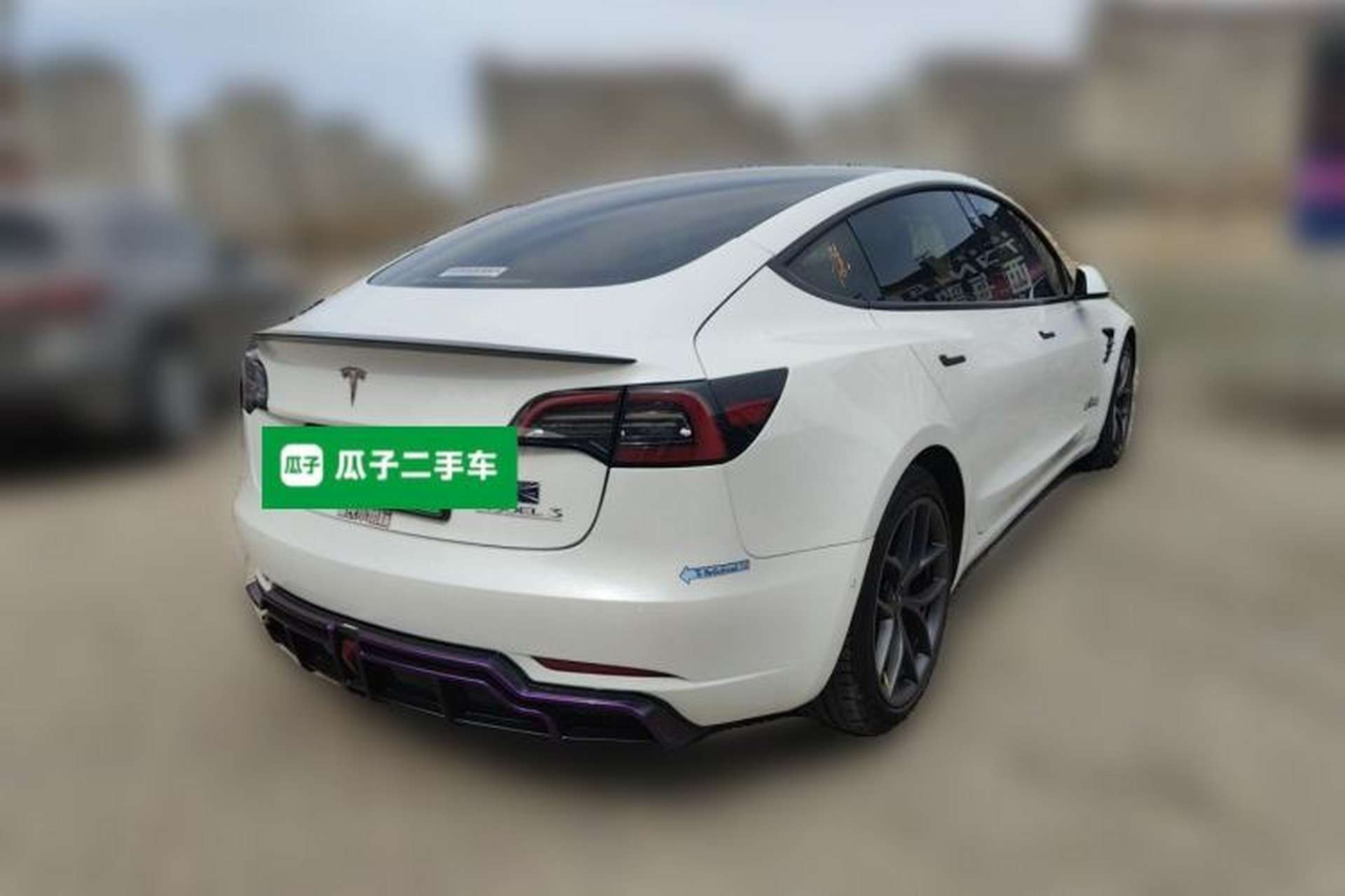 Used Tesla Model 3 2022 Performance High-Performance All-Wheel-Drive Version Rear Right 45 Deg
