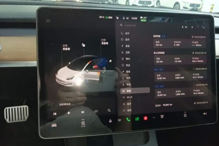 Used Tesla Model 3 2022 Rear-Wheel-Drive Version Audio And AC Panel