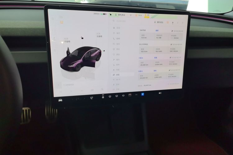 Used Tesla Model 3 2023 Rear-Wheel-Drive Version Audio And AC Panel