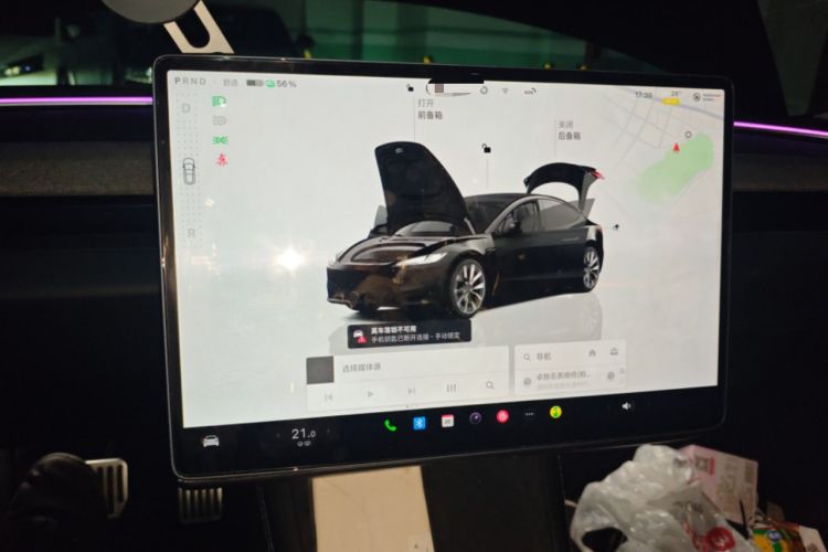 Used Tesla Model 3 2023 Long-Range All-Wheel-Drive Version Audio And AC Panel
