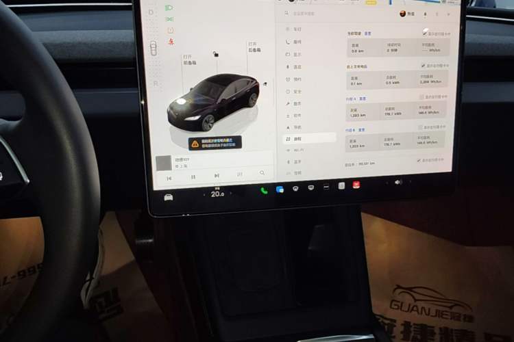 Used Tesla Model 3 2023 Rear-Wheel-Drive Version Audio And AC Panel