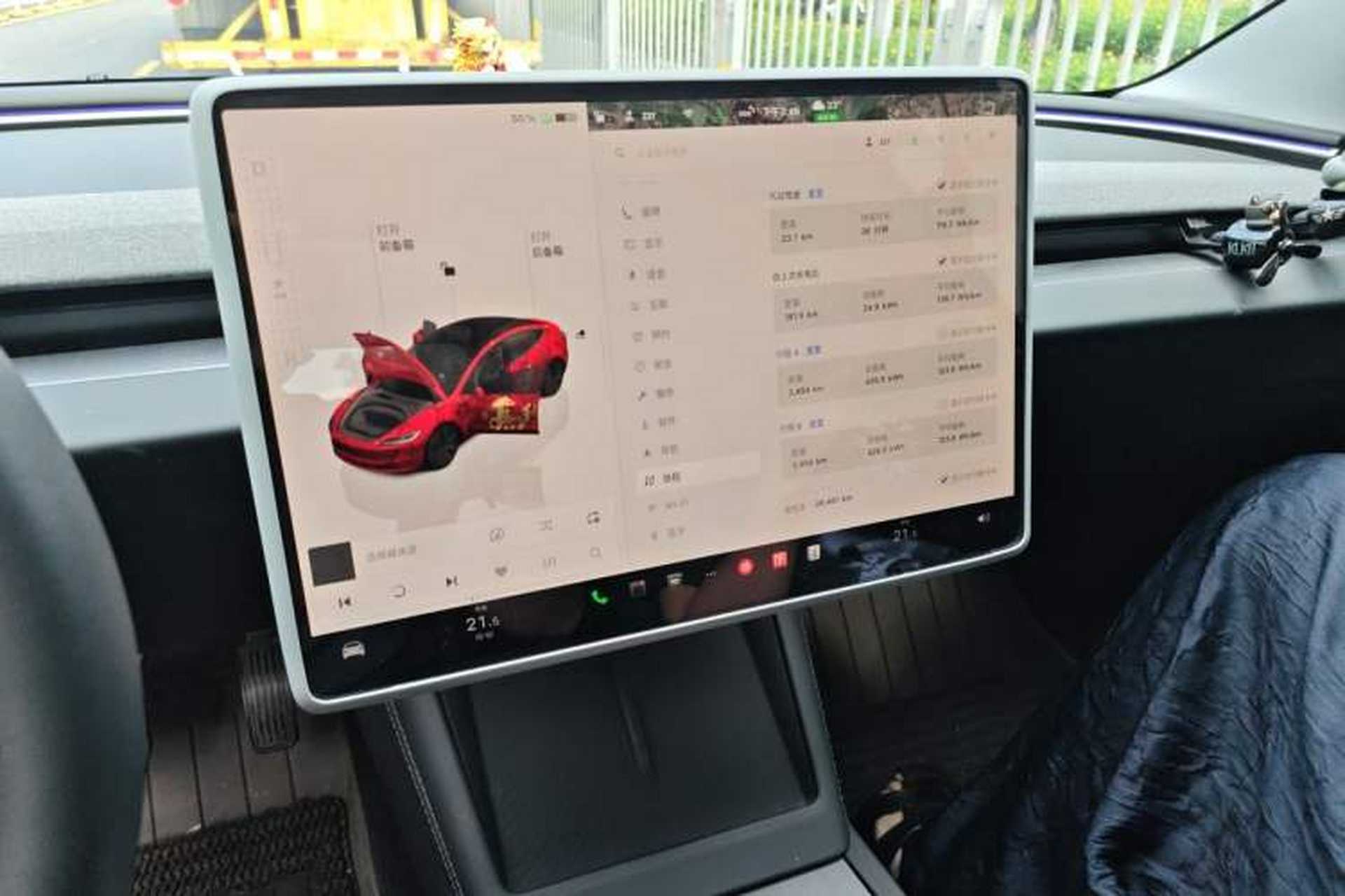 Used Tesla Model 3 2023 Rear-Wheel-Drive Version Audio And AC Panel
