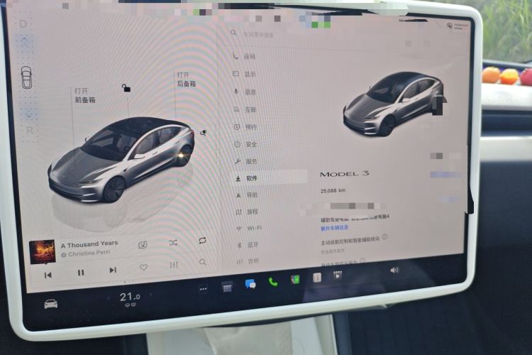 Used Tesla Model 3 2023 Rear-Wheel-Drive Version Audio And AC Panel