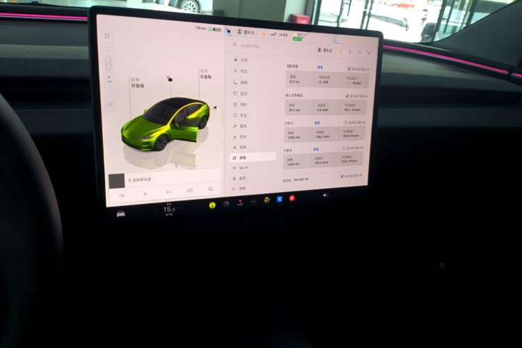 Used Tesla Model 3 2023 Rear-Wheel-Drive Version Audio And AC Panel