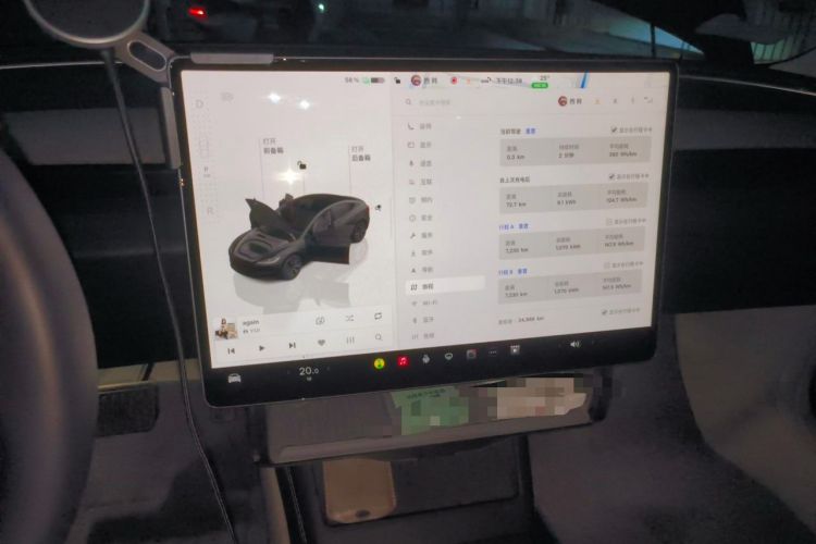 Used Tesla Model 3 2023 Long-Range All-Wheel-Drive Version Audio And AC Panel