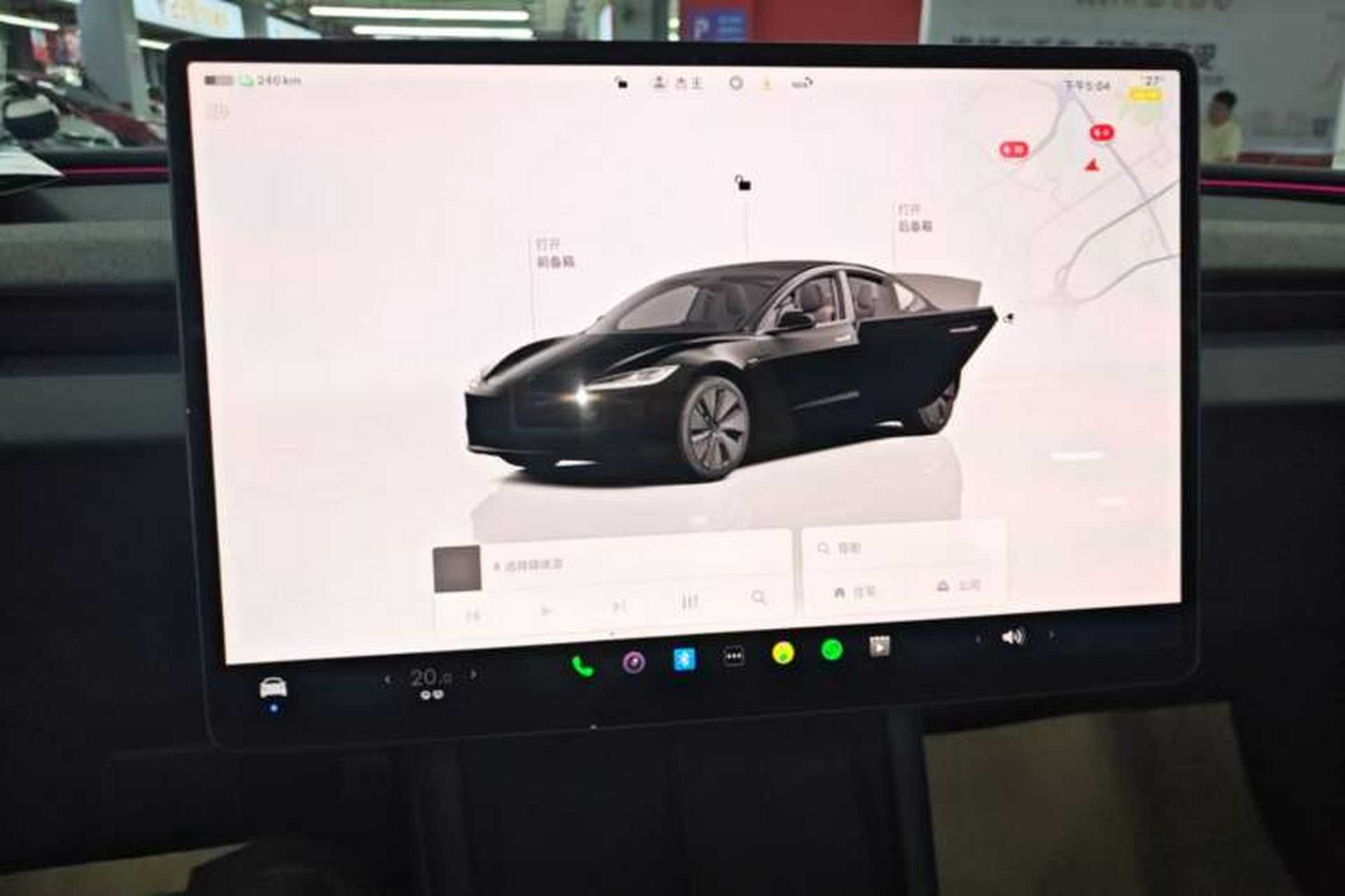 Used Tesla Model 3 2023 Long-Range All-Wheel-Drive Version Audio And AC Panel