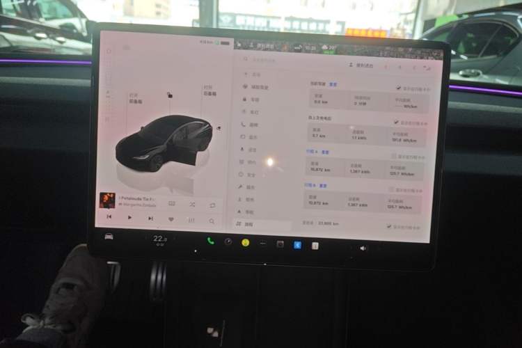 Used Tesla Model 3 2023 Rear-Wheel-Drive Version Audio And AC Panel