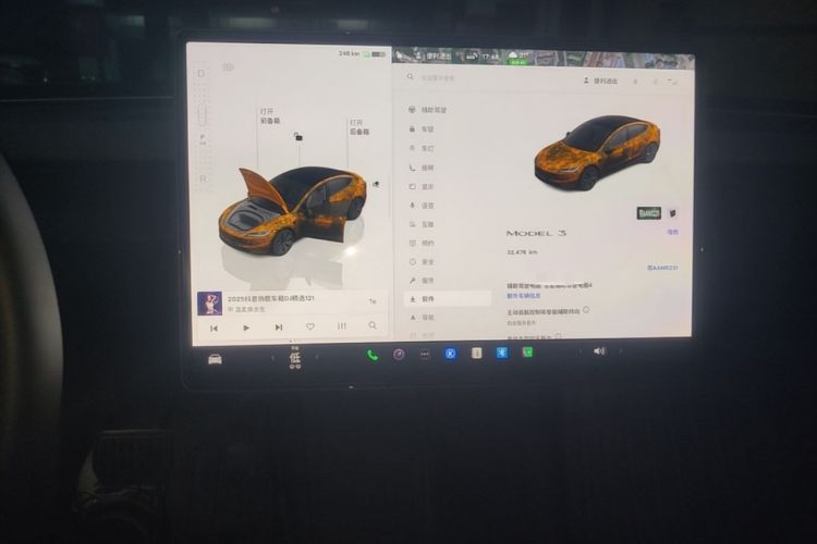 Used Tesla Model 3 2023 Rear-Wheel-Drive Version Audio And AC Panel