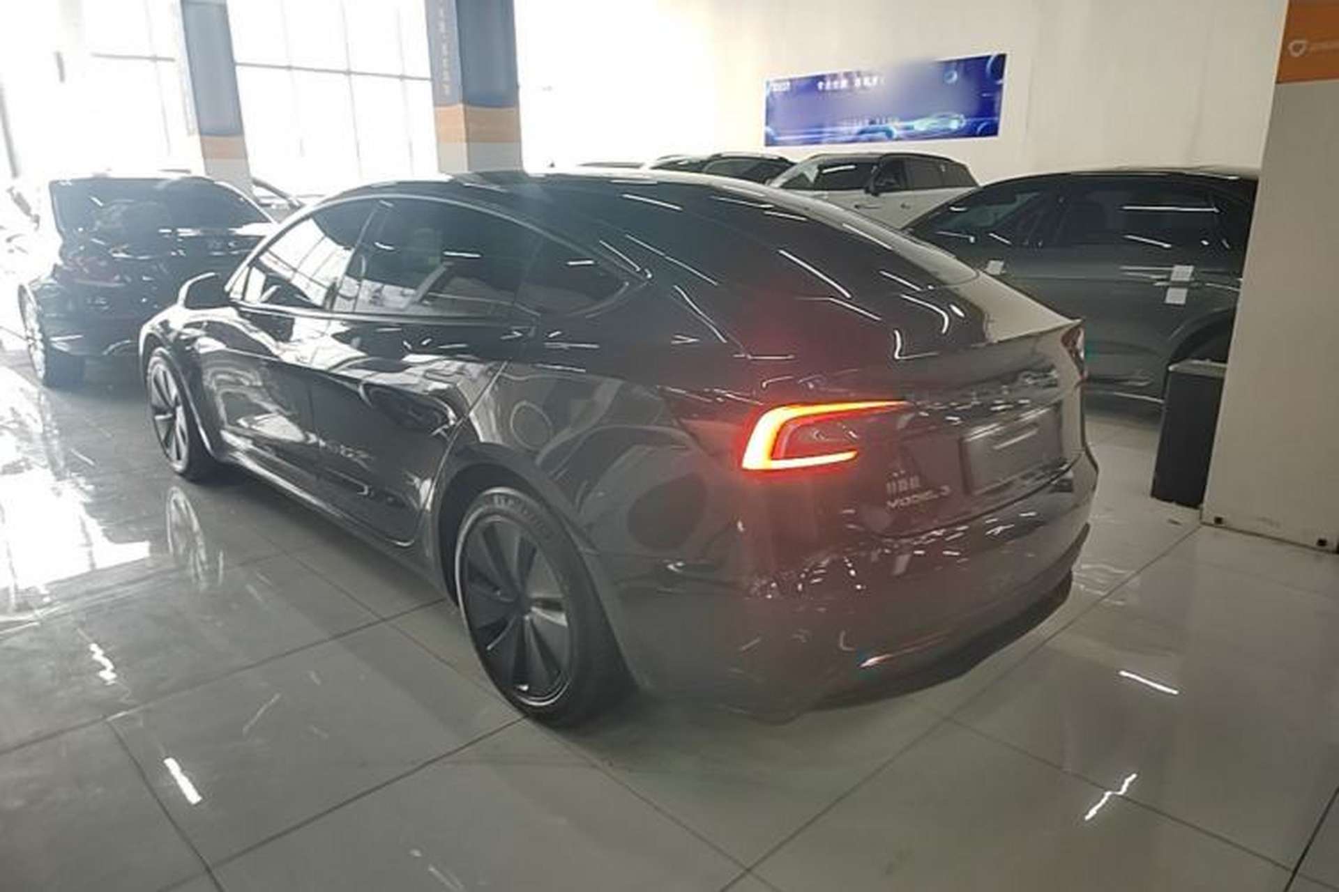 Used Tesla Model 3 2023 Rear-Wheel-Drive Version Rear Left 45 Deg