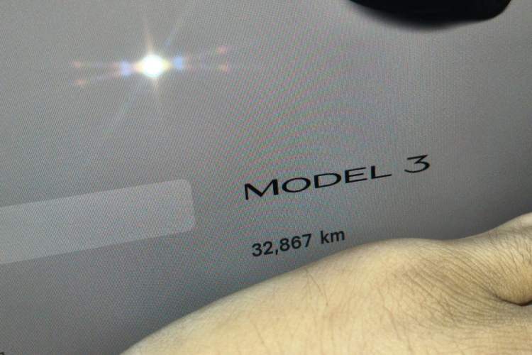 Used Tesla Model 3 2023 Rear-Wheel-Drive Version Odometer Close Up