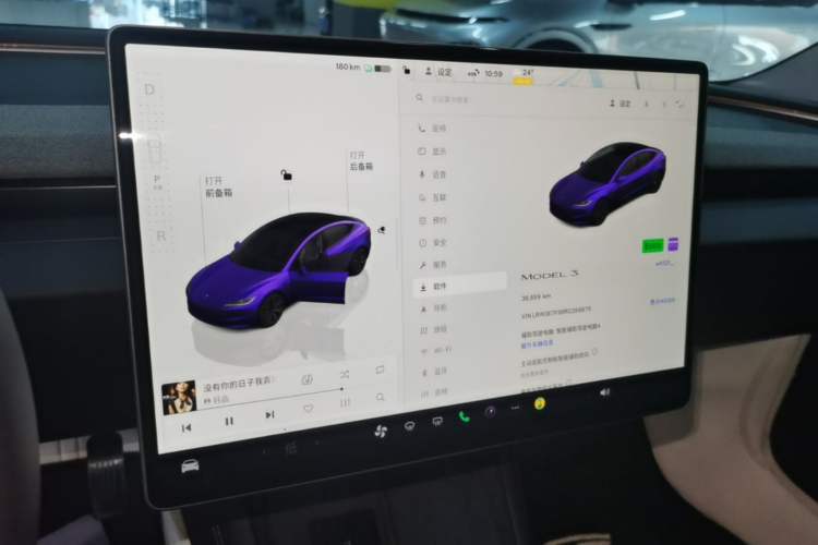 Used Tesla Model 3 2023 Rear-Wheel-Drive Version Audio And AC Panel