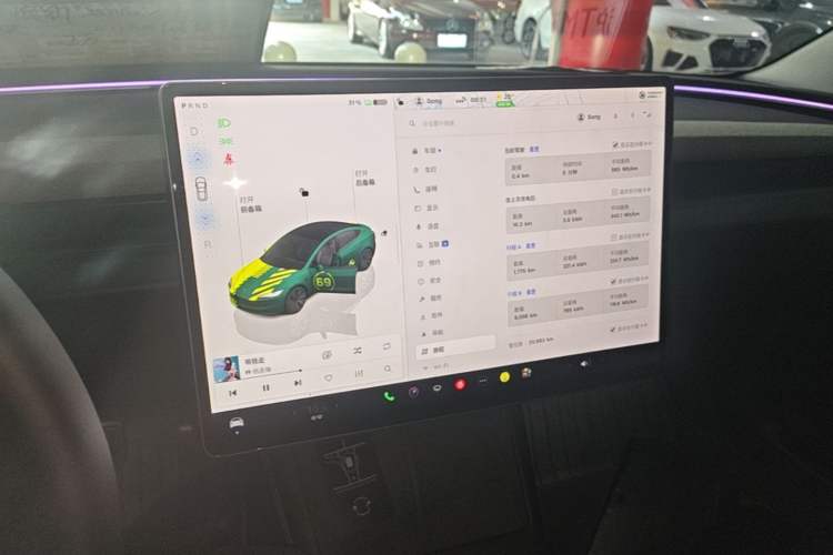Used Tesla Model 3 2023 Rear-Wheel-Drive Version Audio And AC Panel