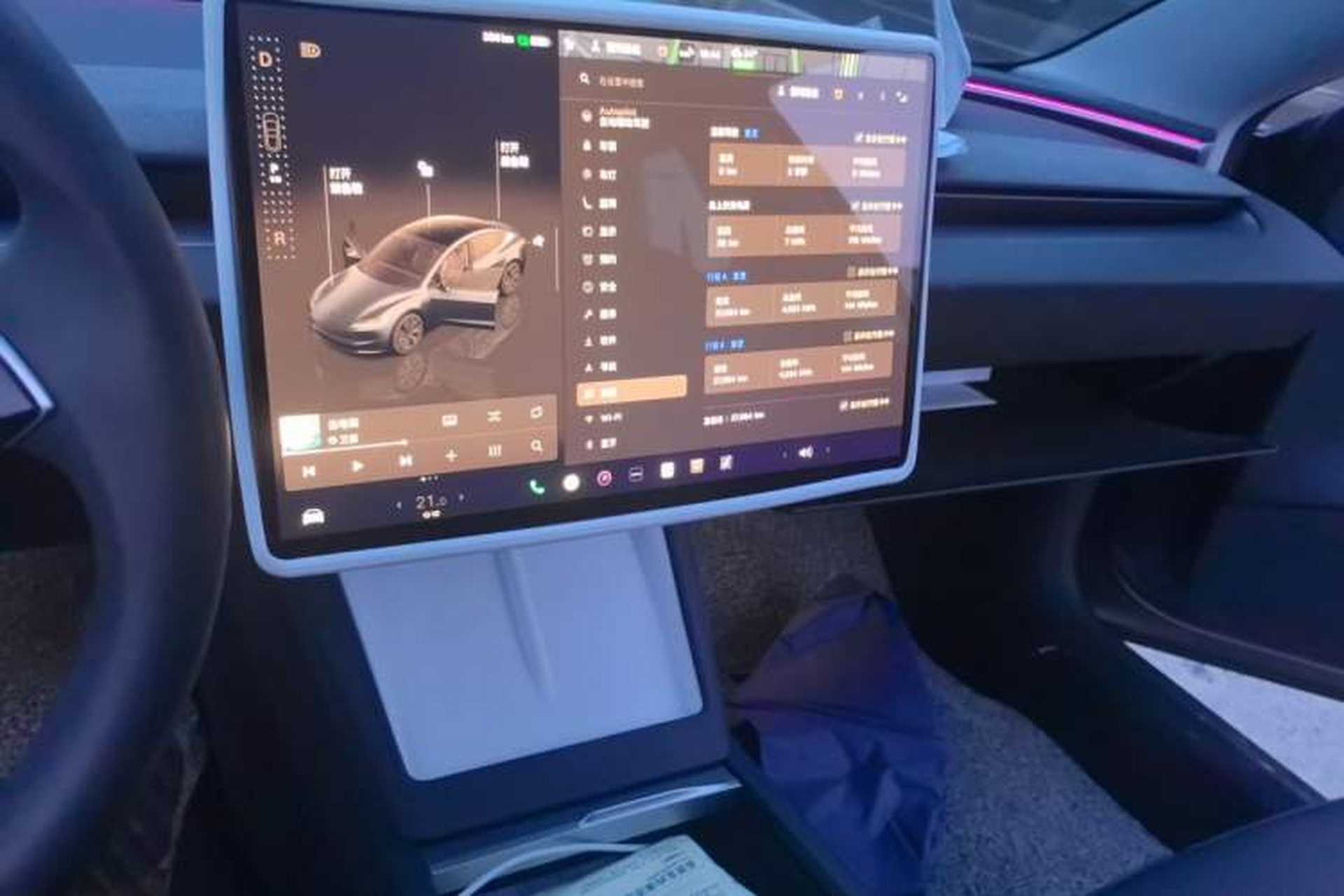 Used Tesla Model 3 2023 Rear-Wheel-Drive Version Audio And AC Panel