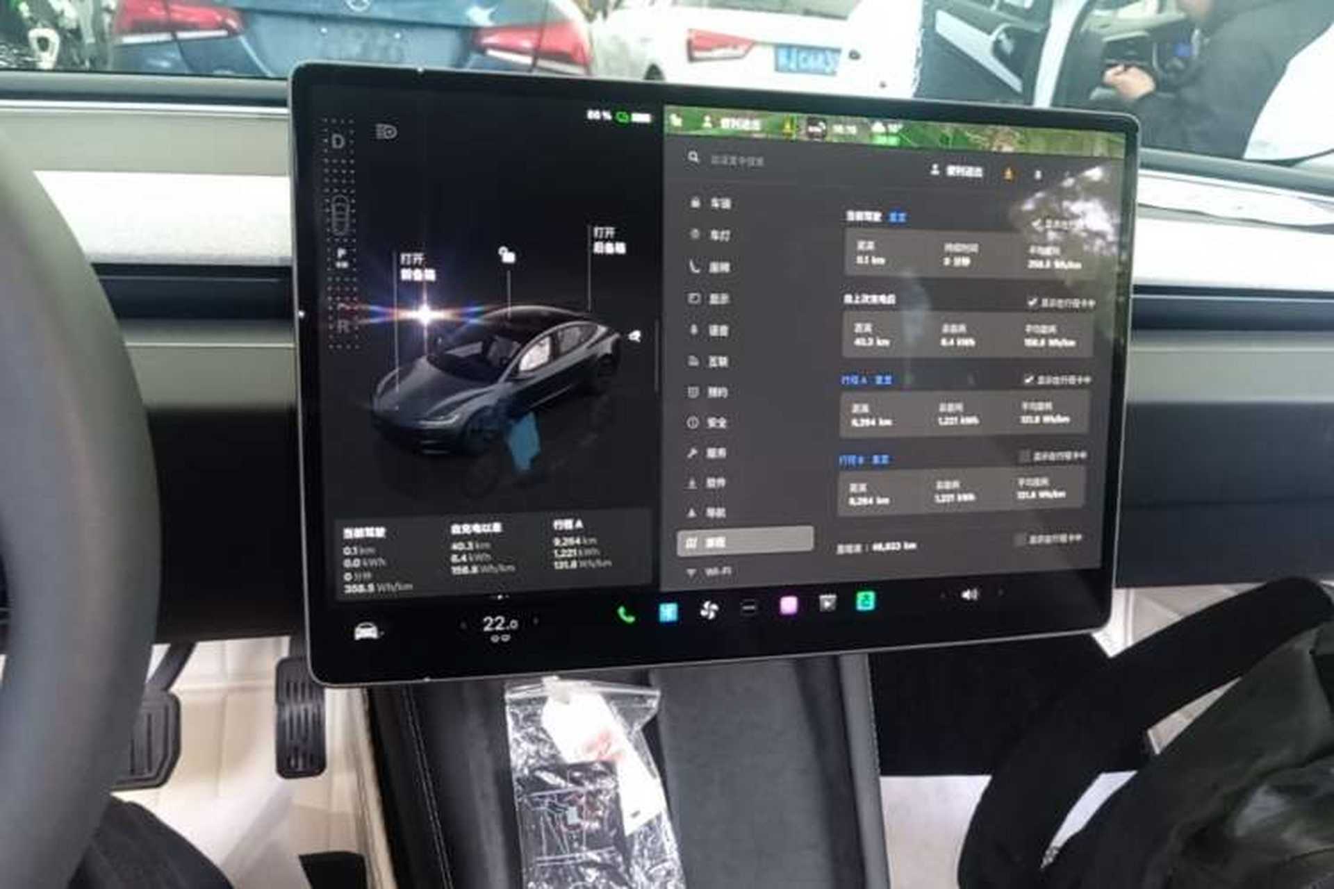 Used Tesla Model 3 2023 Rear-Wheel-Drive Version Audio And AC Panel