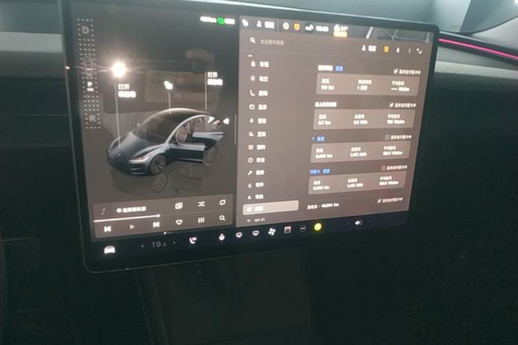 Used Tesla Model 3 2023 Long-Range All-Wheel-Drive Version Audio And AC Panel