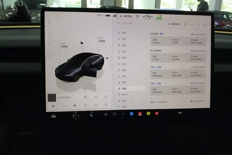 Used Tesla Model 3 2023 Rear-Wheel-Drive Version Audio And AC Panel
