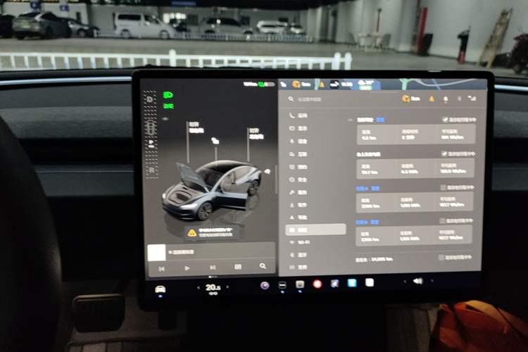 Used Tesla Model 3 2023 Rear-Wheel-Drive Version Audio And AC Panel