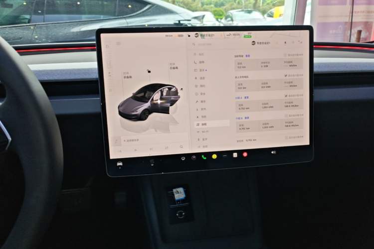 Used Tesla Model 3 2023 Rear-Wheel-Drive Version Audio And AC Panel