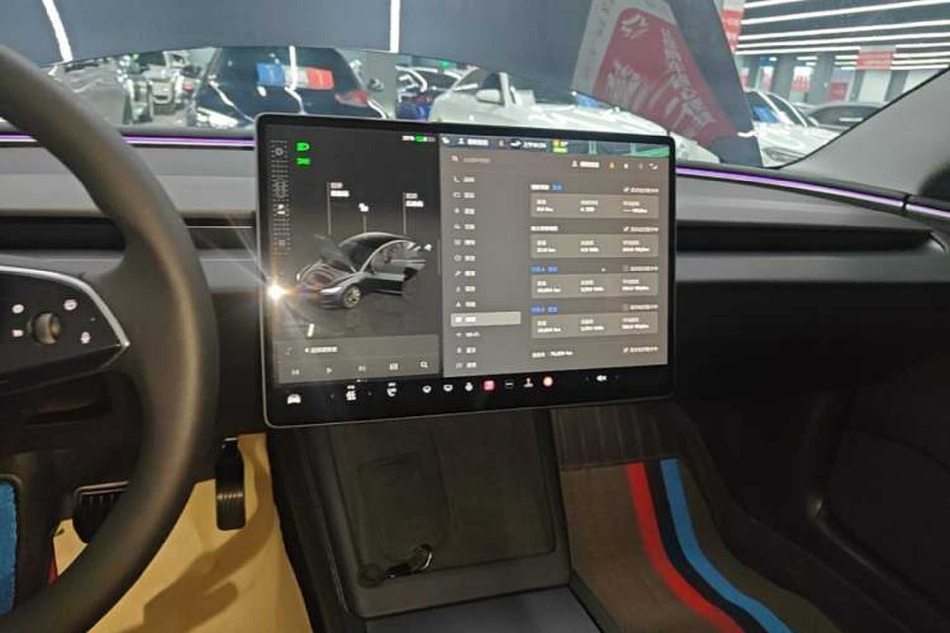Used Tesla Model 3 2023 Rear-Wheel-Drive Version Audio And AC Panel