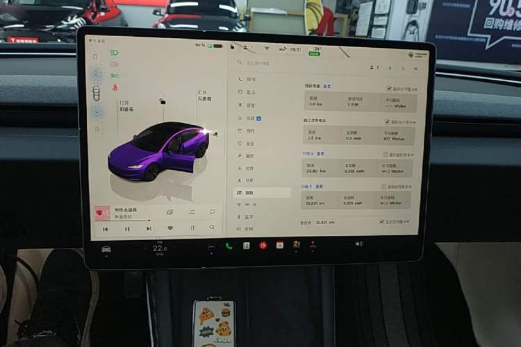 Used Tesla Model 3 2023 Rear-Wheel-Drive Version Audio And AC Panel
