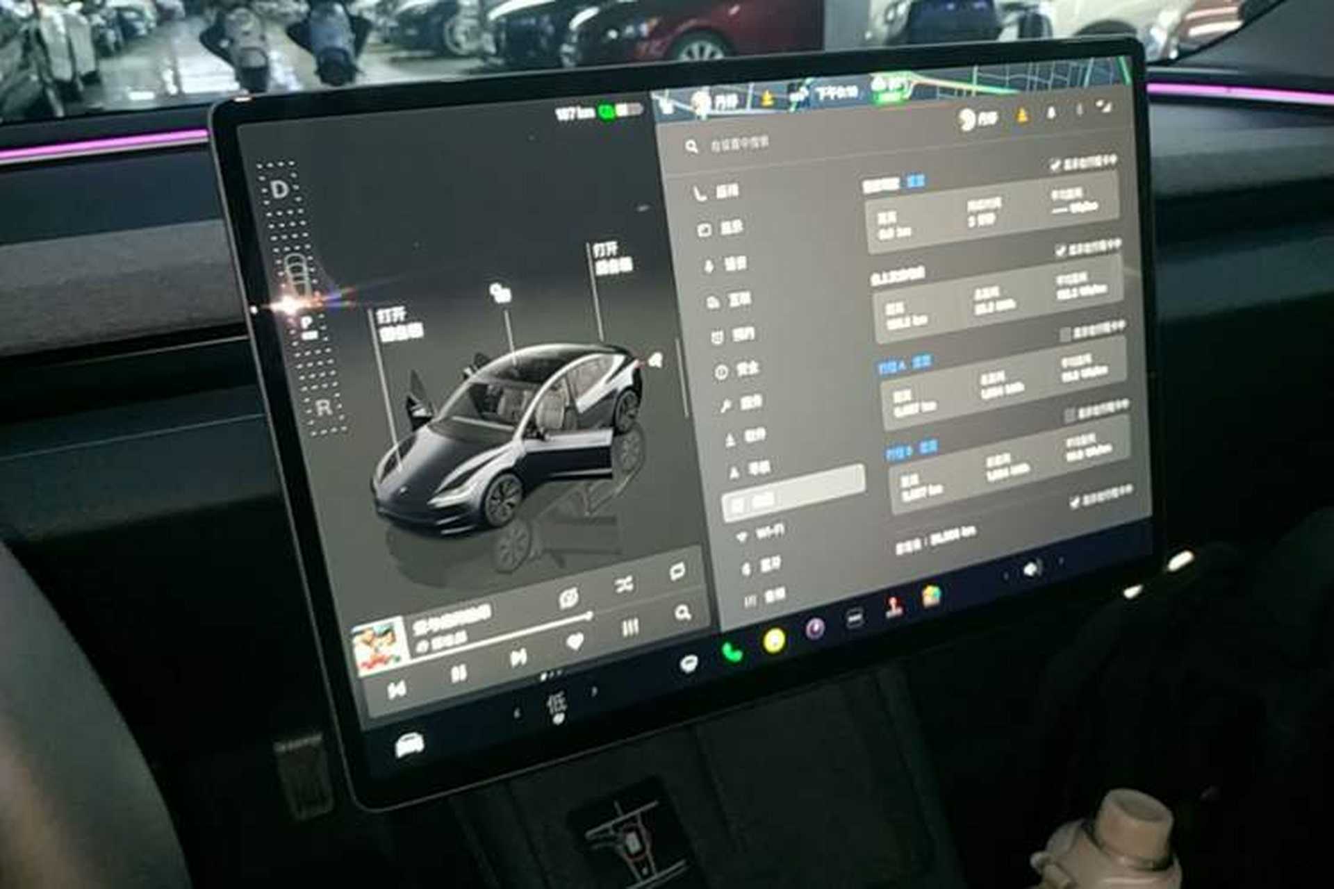 Used Tesla Model 3 2023 Rear-Wheel-Drive Version Audio And AC Panel