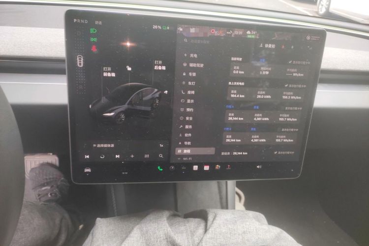 Used Tesla Model 3 2023 Rear-Wheel-Drive Version Audio And AC Panel