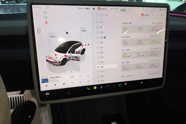 Used Tesla Model 3 2023 Rear-Wheel-Drive Version Audio And AC Panel